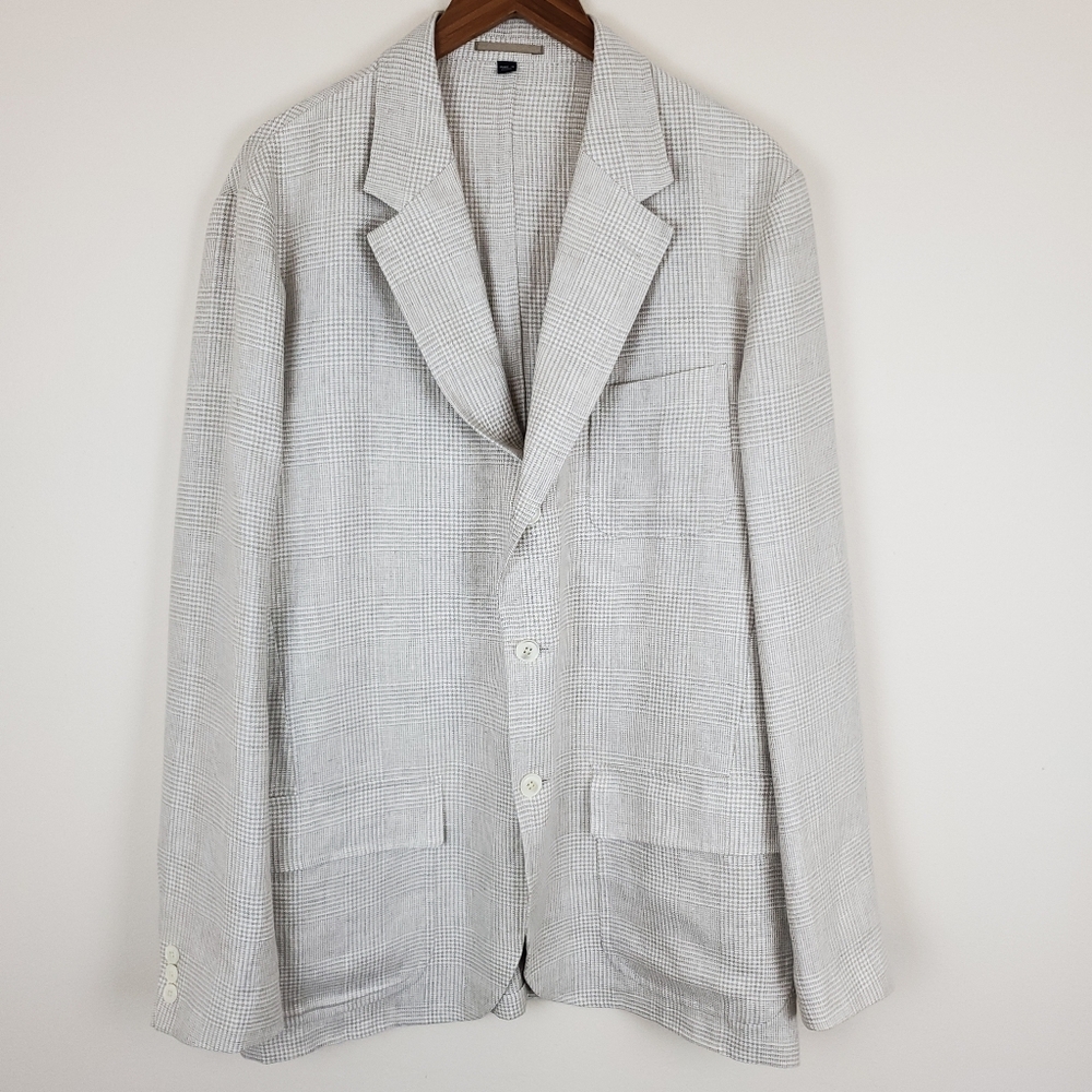 J. Crew Big-fit Unstructured Suit Jacket in Linen Twill Glen Plaid NWT